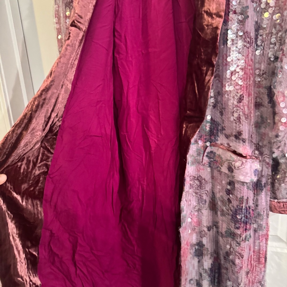 Free People Kealey Kimono Sequin in Pink Combo - Picture 10 of 16